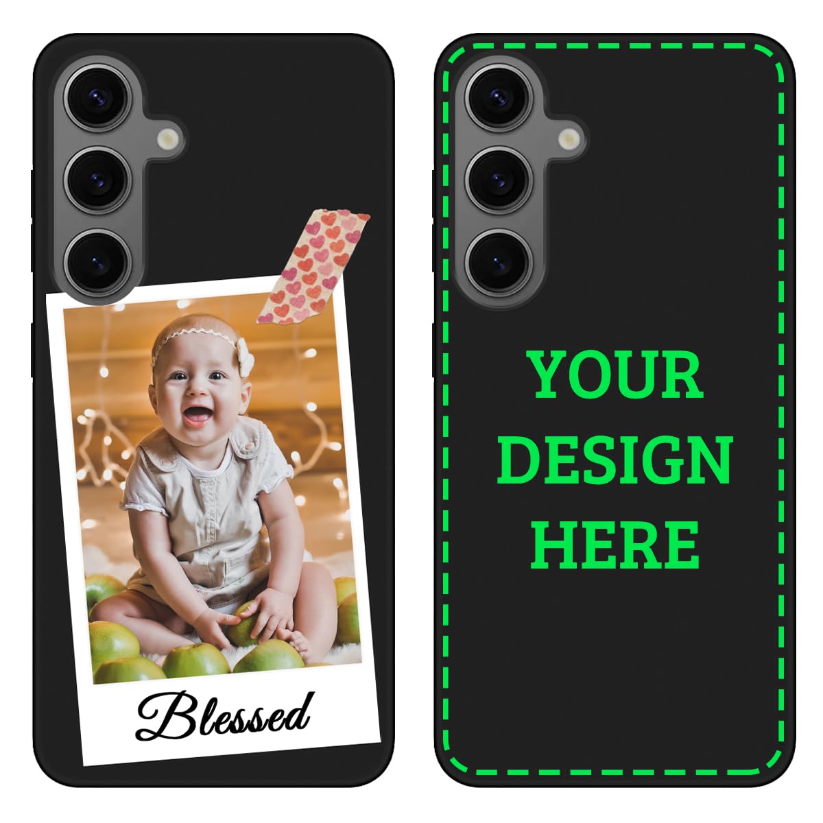 SuSuTiFy Customized Photo Case for Samsung Galaxy S24 6.2 inch,Custom Personalized Collage Pictures Text Phone Cover,Slim Thin Shockproof Protective