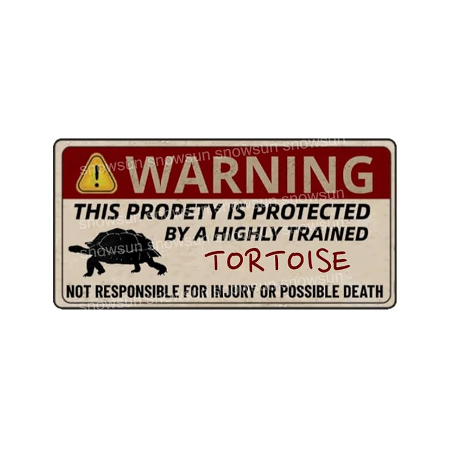 Amazon.co.jp: Snowsun メタルブリキ看板 亀の警告 アルミサイン