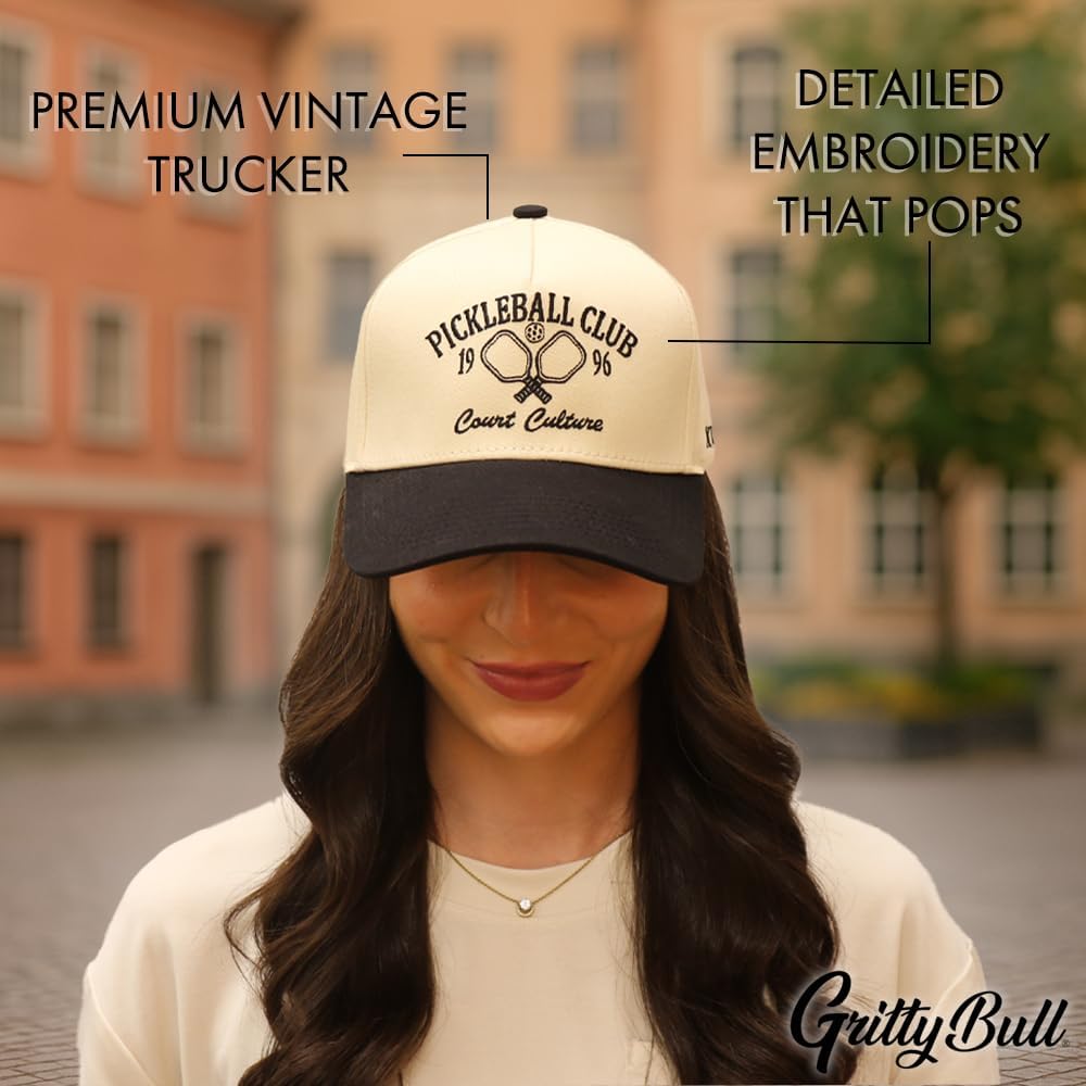 Vintage Outdoor Club Trucker Hats | Bass | Duck | Canoe | Horse Racing | Embroidered 2-Tone Snapback Cap