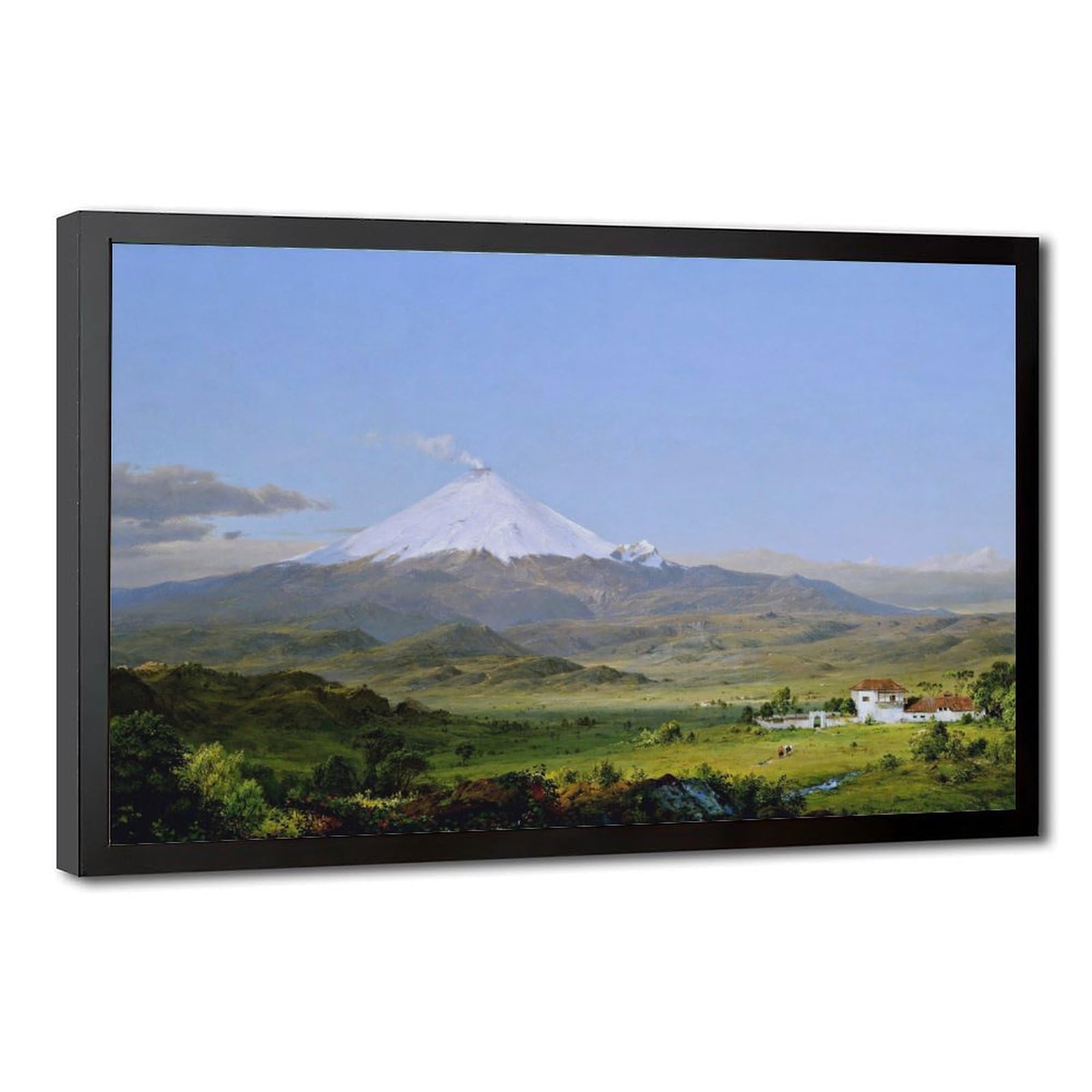 Impression sur toile Cotopaxi Frederic Edwin Church reproduction d'art encadrée premium - 8