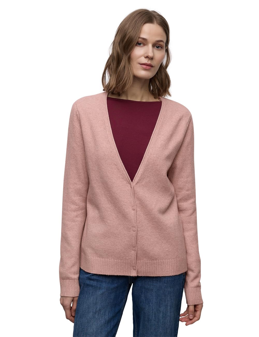 Street One Damen 2515637 Kuscheliger V-Neck Cardigan (1er Pack)