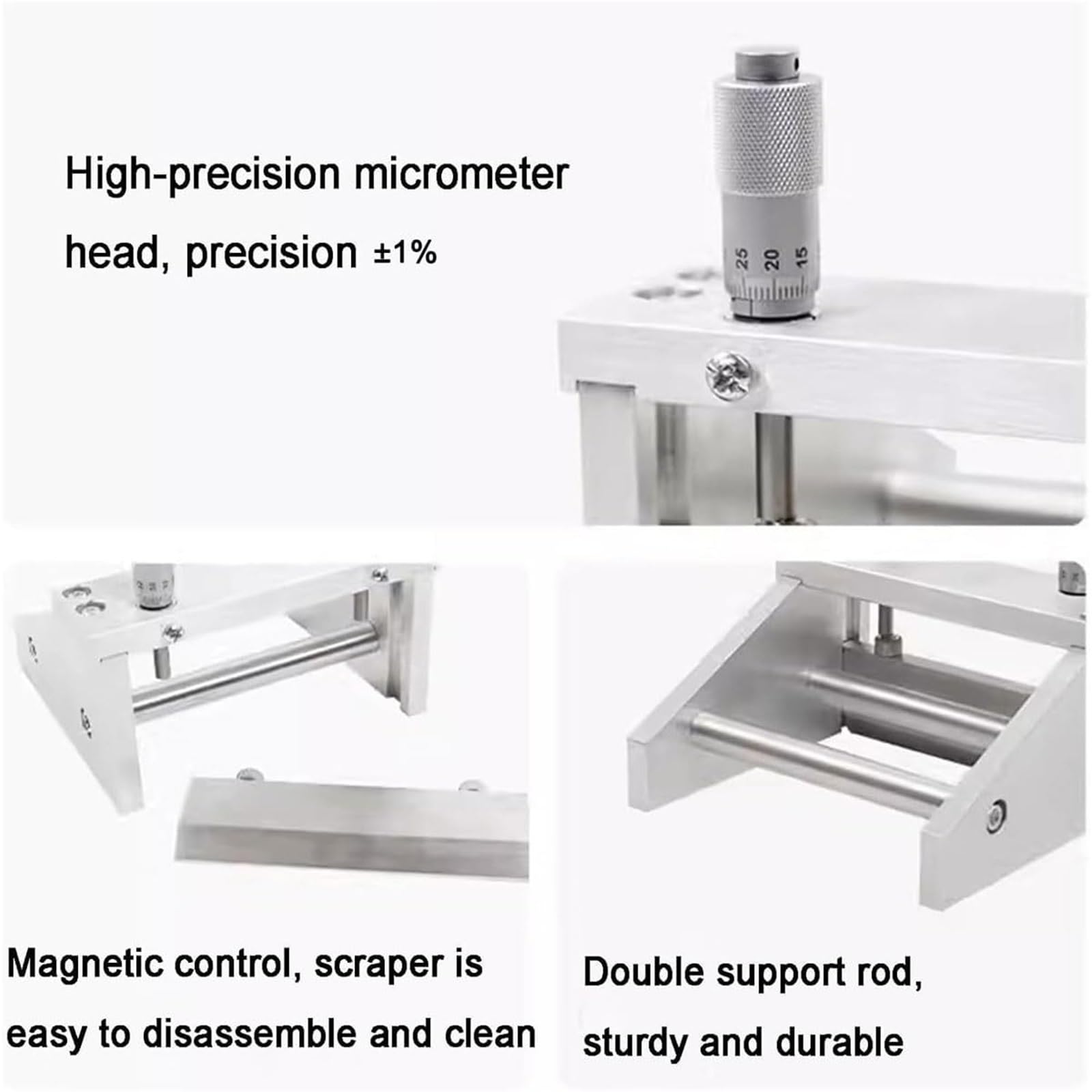 Applicatore regolabile di rivestimento di film, dispositivo di preparazione del film bagnato micrometro, macchina di rivestimento della lama del laboratorio per la valutazione dello spessore del