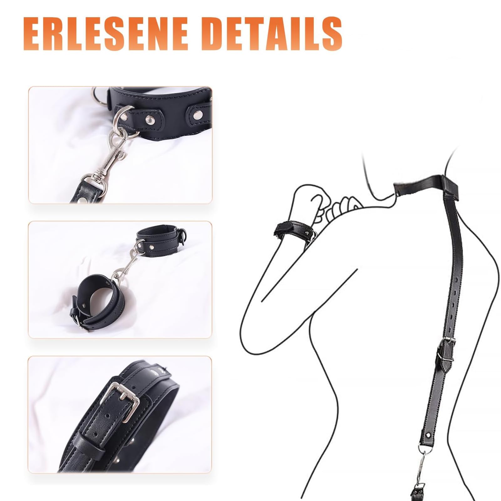 BDSM Sexo Bondage Esposas con Gancho Anal Buttplug Metálico Conjunto de Restricciones para Parejas Esclavo Perro Mujeres Cadena Hierro Juguete Sexual