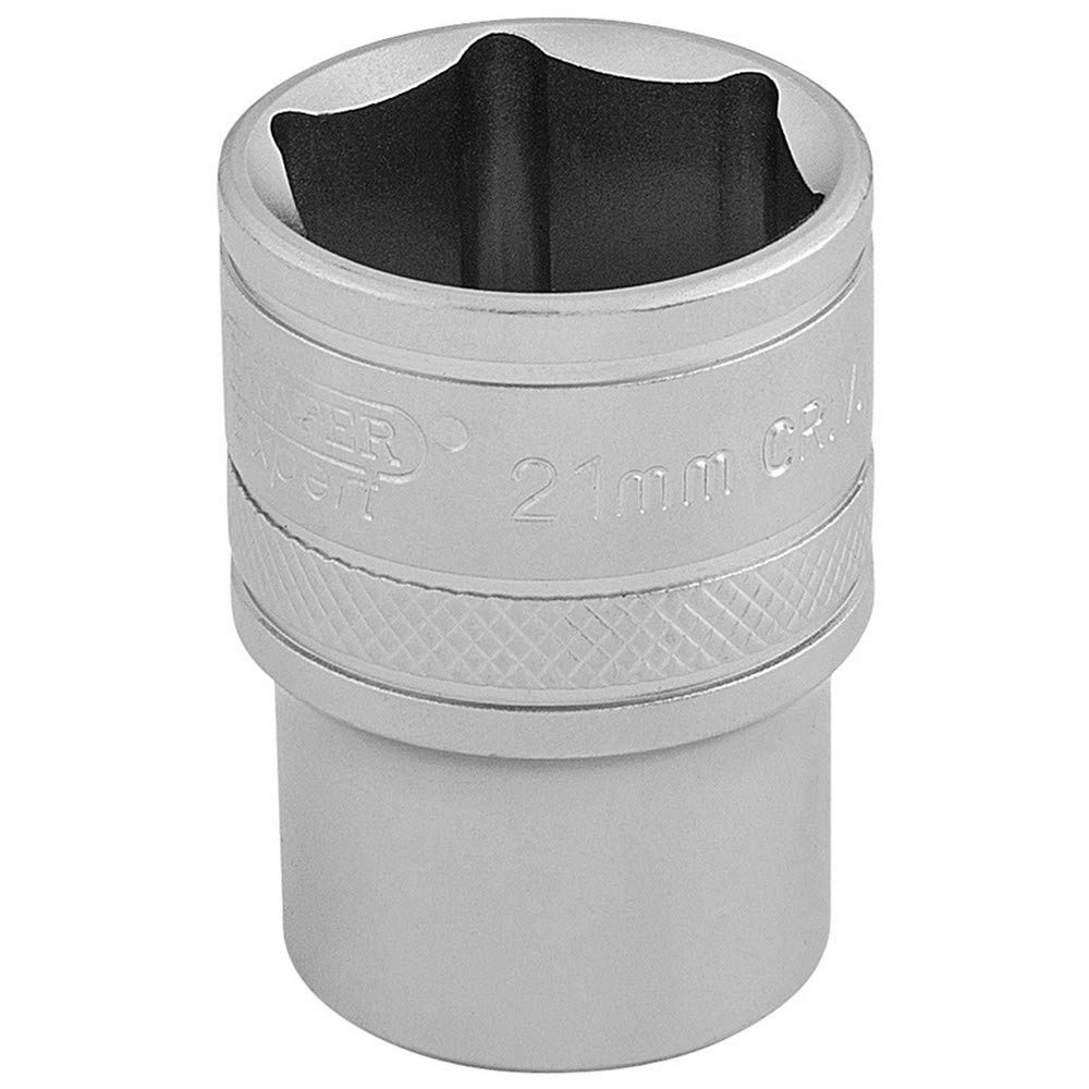 Draper 16612 6 Point Metric Socket 1/2"" Sq Dr 21mm