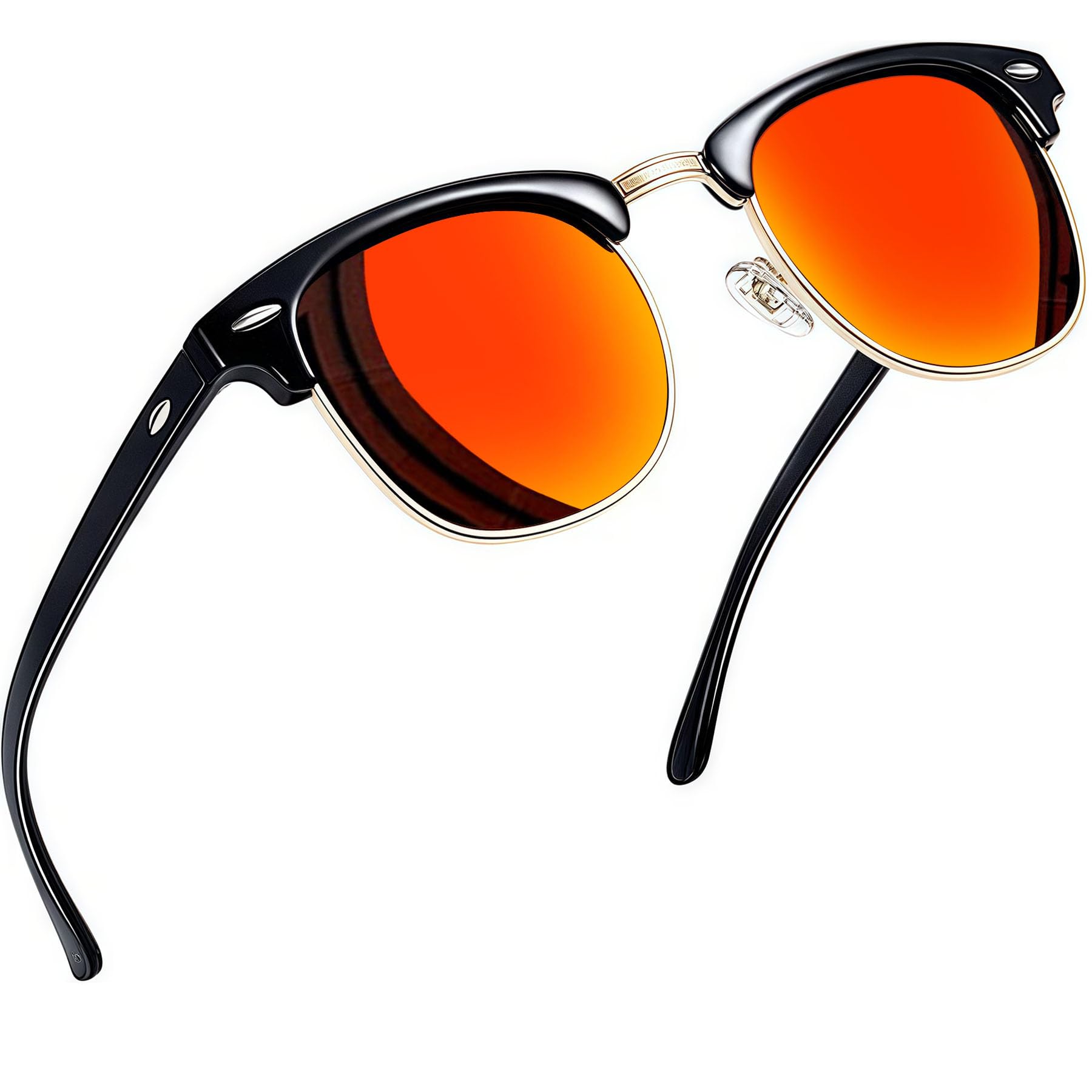 Joopin Half Frame Sunglasses UV Protection Vintage Browline Sun Glasses