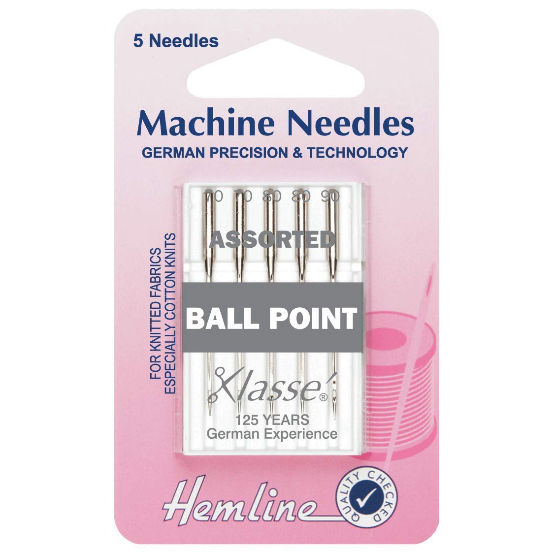 Hemline Sewing Machine Needles - Ball Point - Assorted 90/14 H101.99