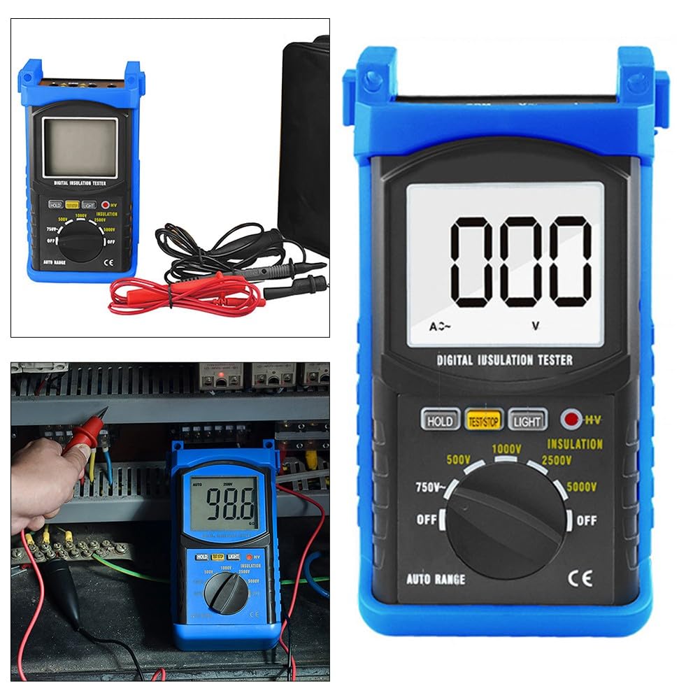 Professionale per il tester di resistenza di isolamento 500V1000V2500V5000V Digital Megohmmetro Cavo e l'ispezione dell'interruttore