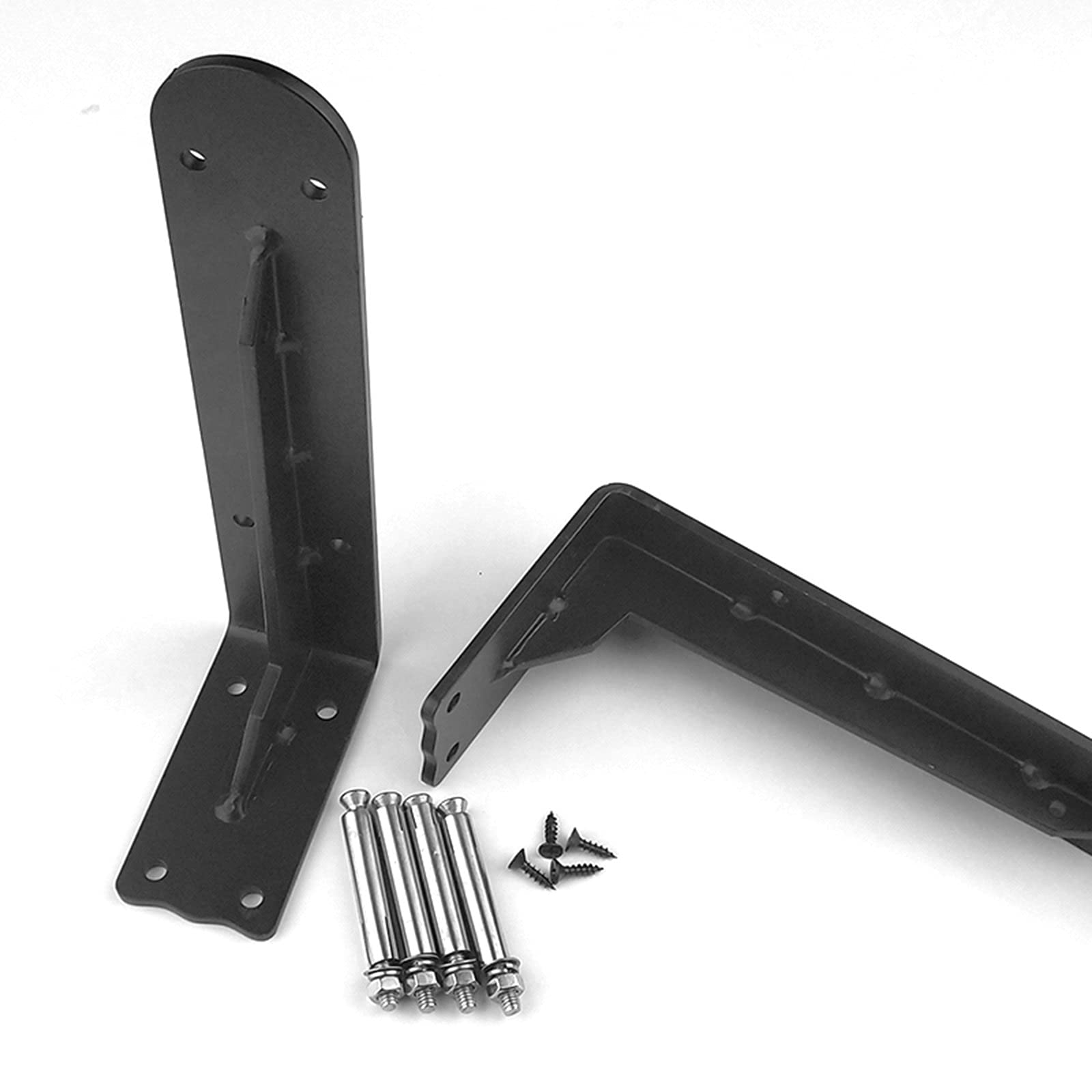 LIGUOYI 2Pcs Regalhalterung, Regalkonsole Für Die Wandmontage, Schwerlastwinkel, Wandhalterung Für Regal, 90 Grad Winkel, Bodenträger Wandregal Mit Schrauben, Schwerlast-Konsole