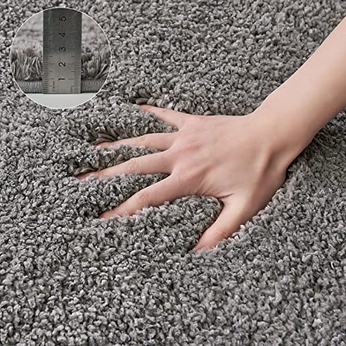 MIULEE Bath Mat Non Slip Absorbent Bathroom Soft luxurious Shower Small Mat Doormat Inside Rugs Kitchen Rugs Carpet Mat Washable for Bathroom Bedroom Kitchen Entrance 70x120 cm Sliver Grey - Image 2
