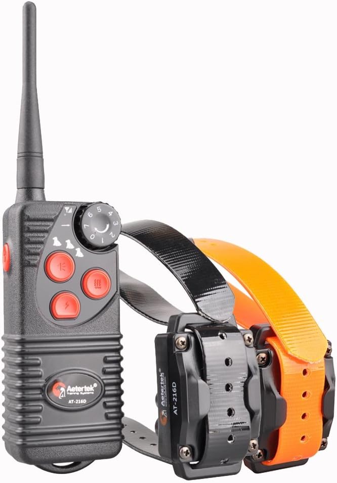 Aetertek New Version(2014) At-216 Remote 2-Dog Training Collar Systems:600 Yard Remote Control Range,Strong Humane Vibration,Beep Tone and 7 Adjustable Shock Levels