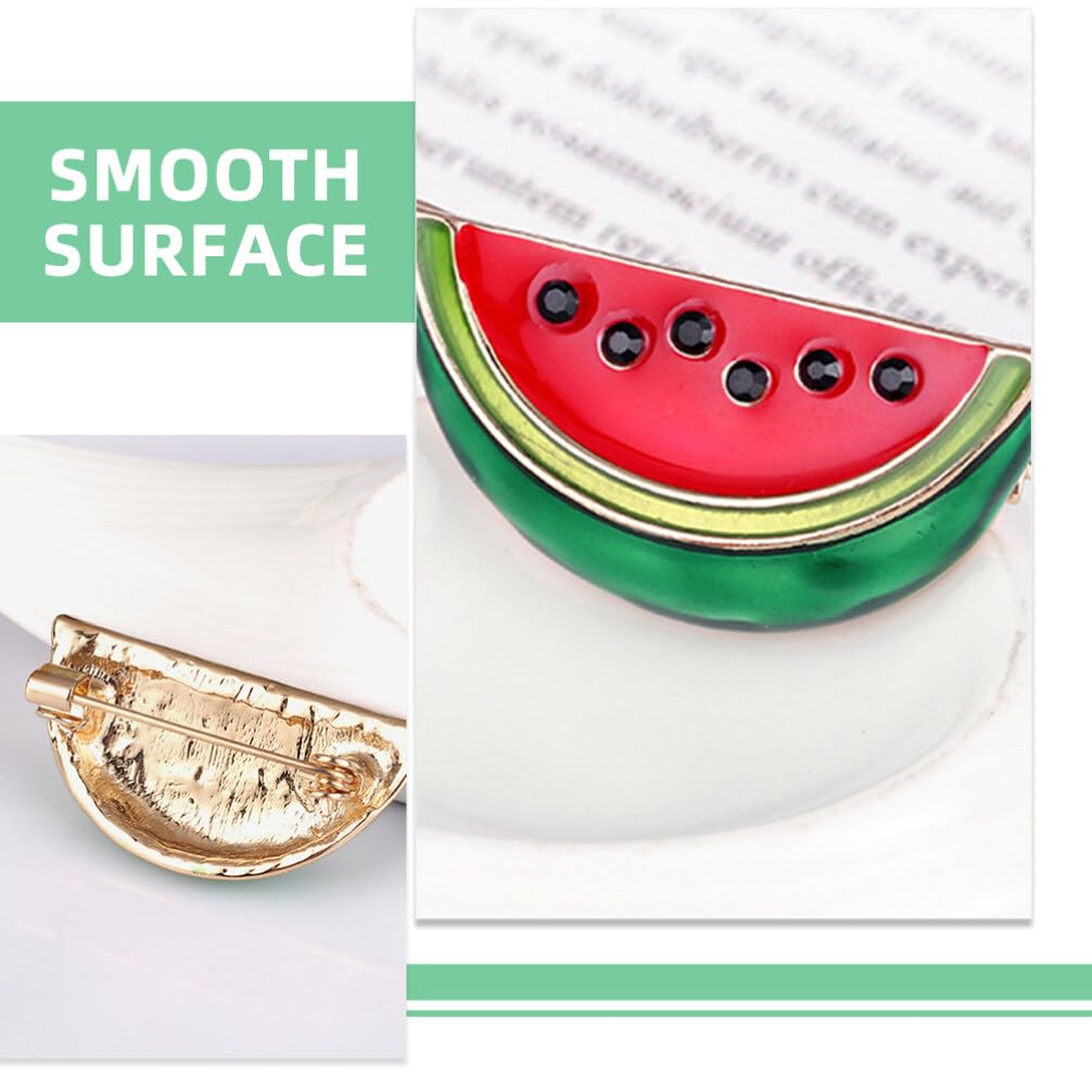 Watermelon Pin Set 3pcs Metal Brooch Decorative Lapel Pins for Women Party Accessory