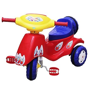 PEAHEN Tricycle for Kids for 1 to 4 Years with Safety ABS Bearing & Back Support (Deluxe, Red)