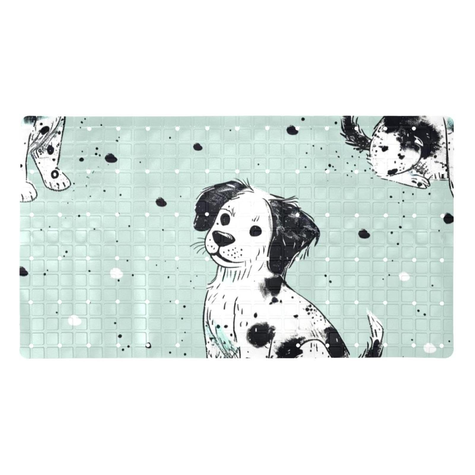 Tapis de bain pour chien antidérapant long contre les glissades
