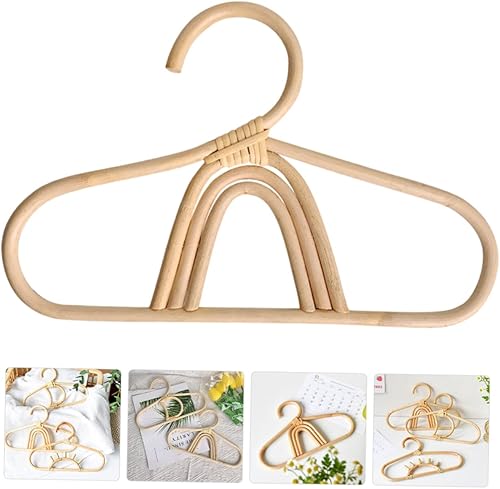 Miniatura 5 de UPKOCH Percha para niños, perchas para colgar ropa de bebé, perchas para niños, perchas para ropa para armario, perchas de ratán para niños,