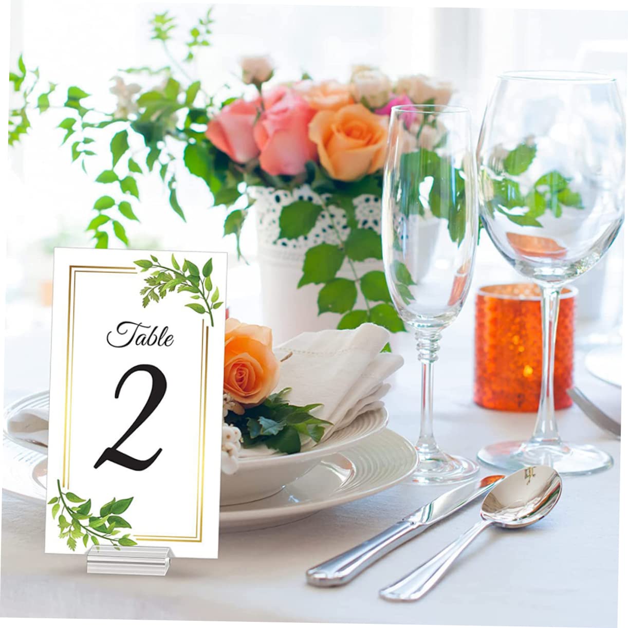 SHINEOFI 36piezas Soportes De Acrílico Transparente Para Tarjetas De Titulares De Números De Mesa Menú y Cartas Para Bodas y Eventos Diseño Moderno y Minimalista