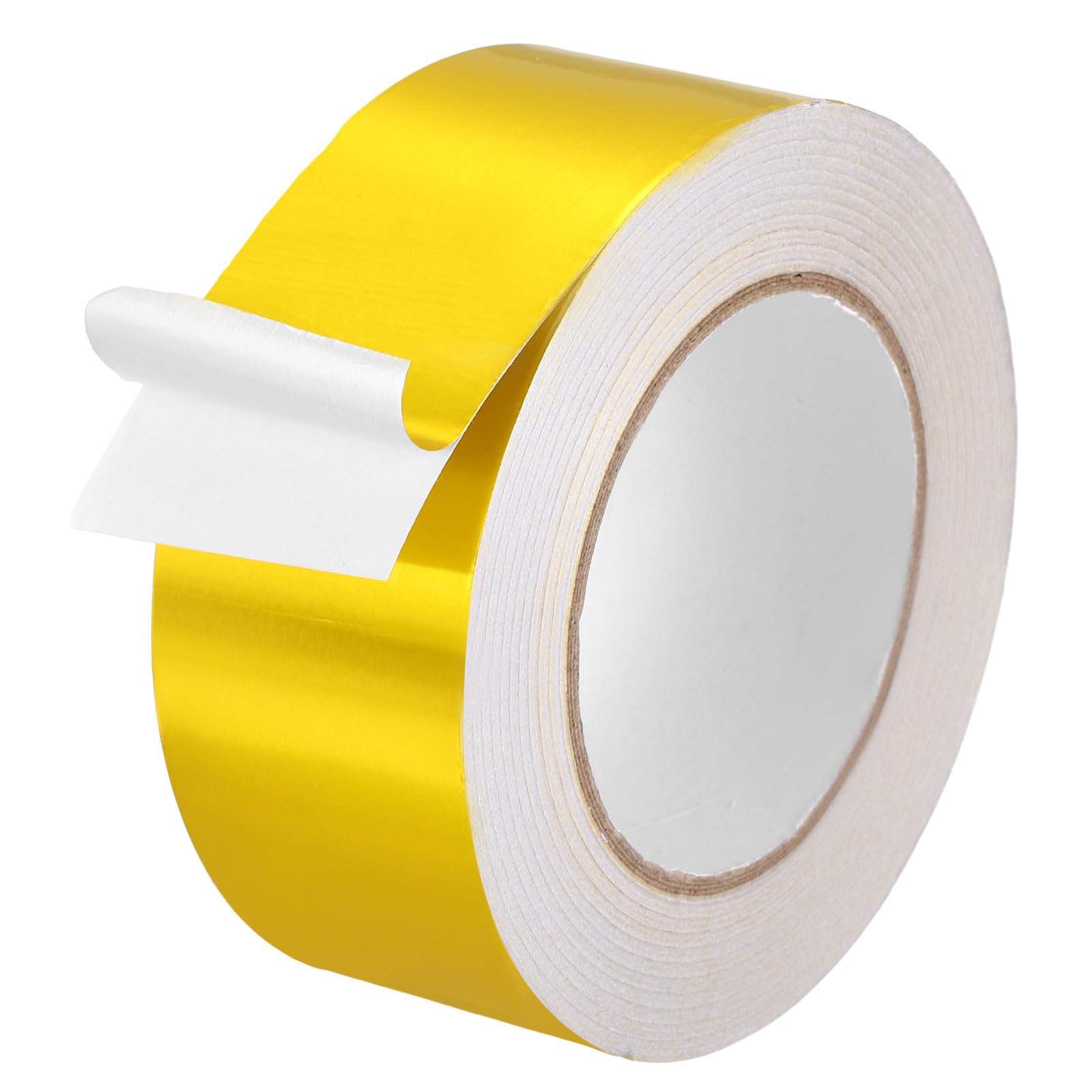 DEFANEX Aluminum Foil Tape (50mm x 50m, 0.06mm, Gold) Heat Resistant Metal Tape, for HVAC Sealing Patching Hot Cold Air Ducts