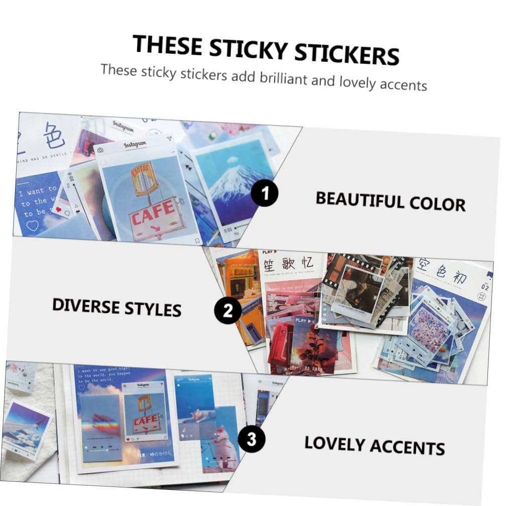 Tofficu 480stücke Teiliges Selbstklebender Scrapbook-Sticker Für Kreative DIY-Dekoration Für Tagebuch Und Fotoalbumgestaltung Verschiedene Designs Verschiedene Sets