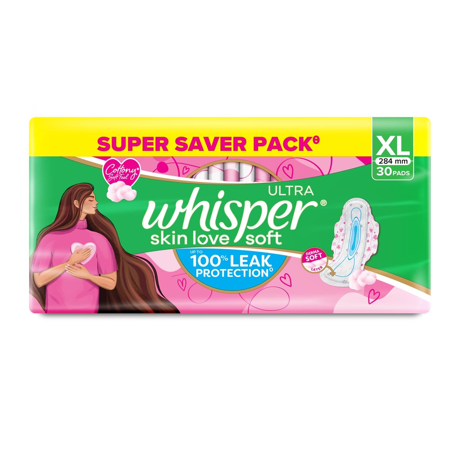 Ultra Soft Sanitary Pads XL 30 Units