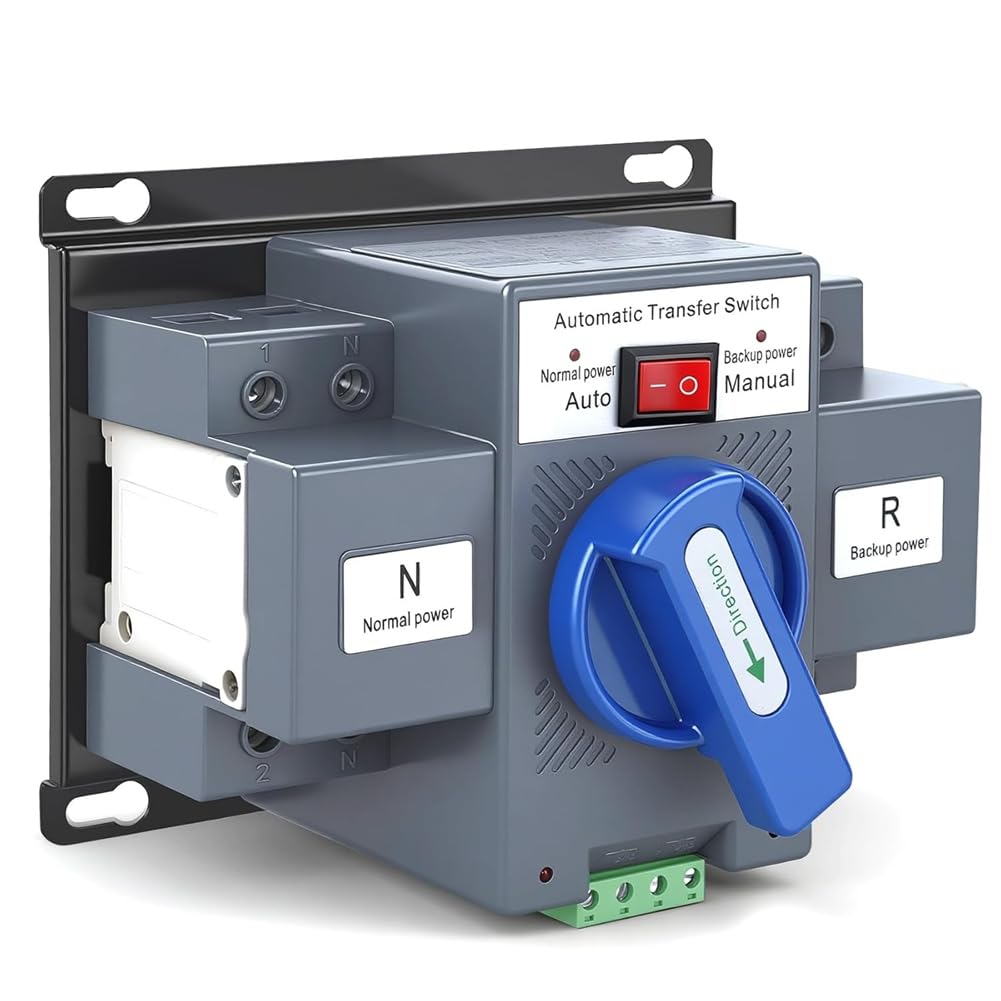 Jnchdghwa Automatic Transfer Switch(ATS) 2P 110V 63A 50/60Hz Dual Power Generator Changeover Switch