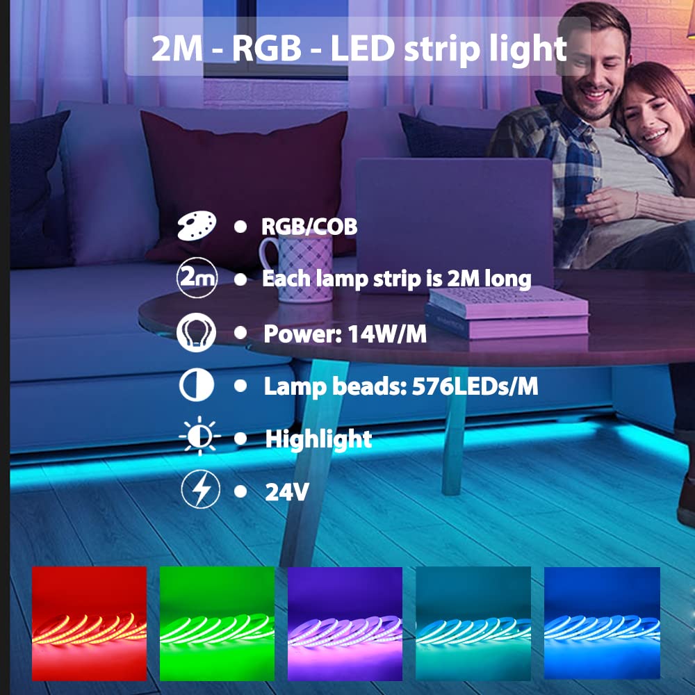 Premium 24V CCT COB LED Streifen IP65 Funk-Set & Netzteil - LED Universum