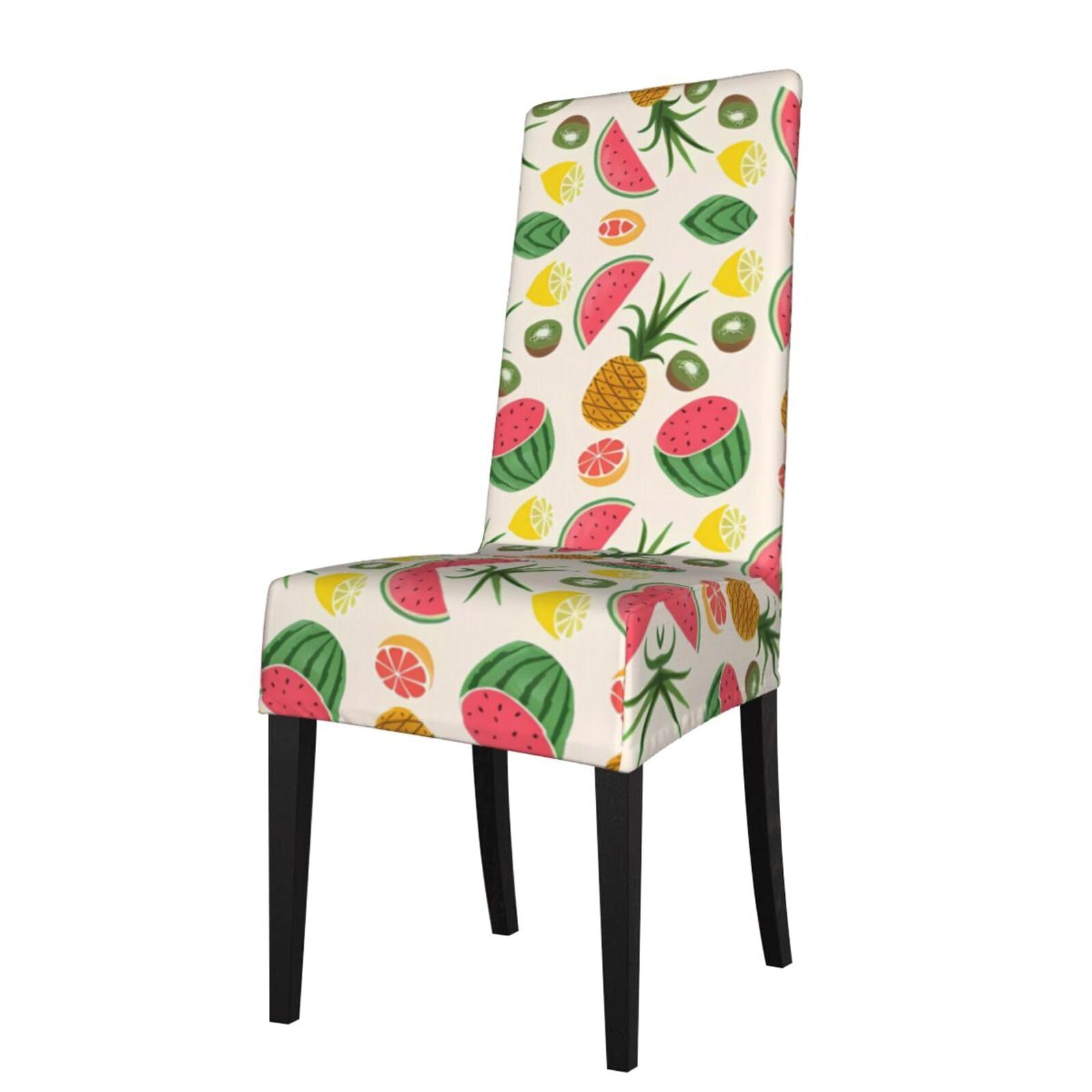 YYHHAOFA Tropical Fruits Prints Protection Cover for Dining Chair - Stretch Slipcovers, Easy Refresh for Your Dining Room & Event Decor