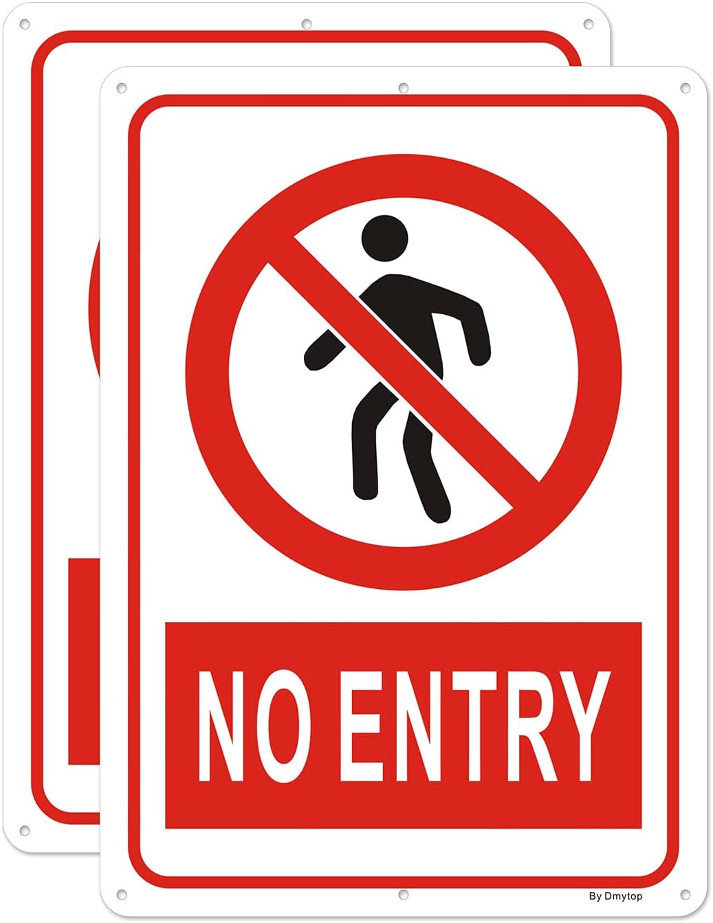 2 Pack No Entry Sign, Do Not Enter Metal Signs, Exit Sign, 10 x 14 Inches Rust-Free Aluminum, UV Protected, Easy Mounting