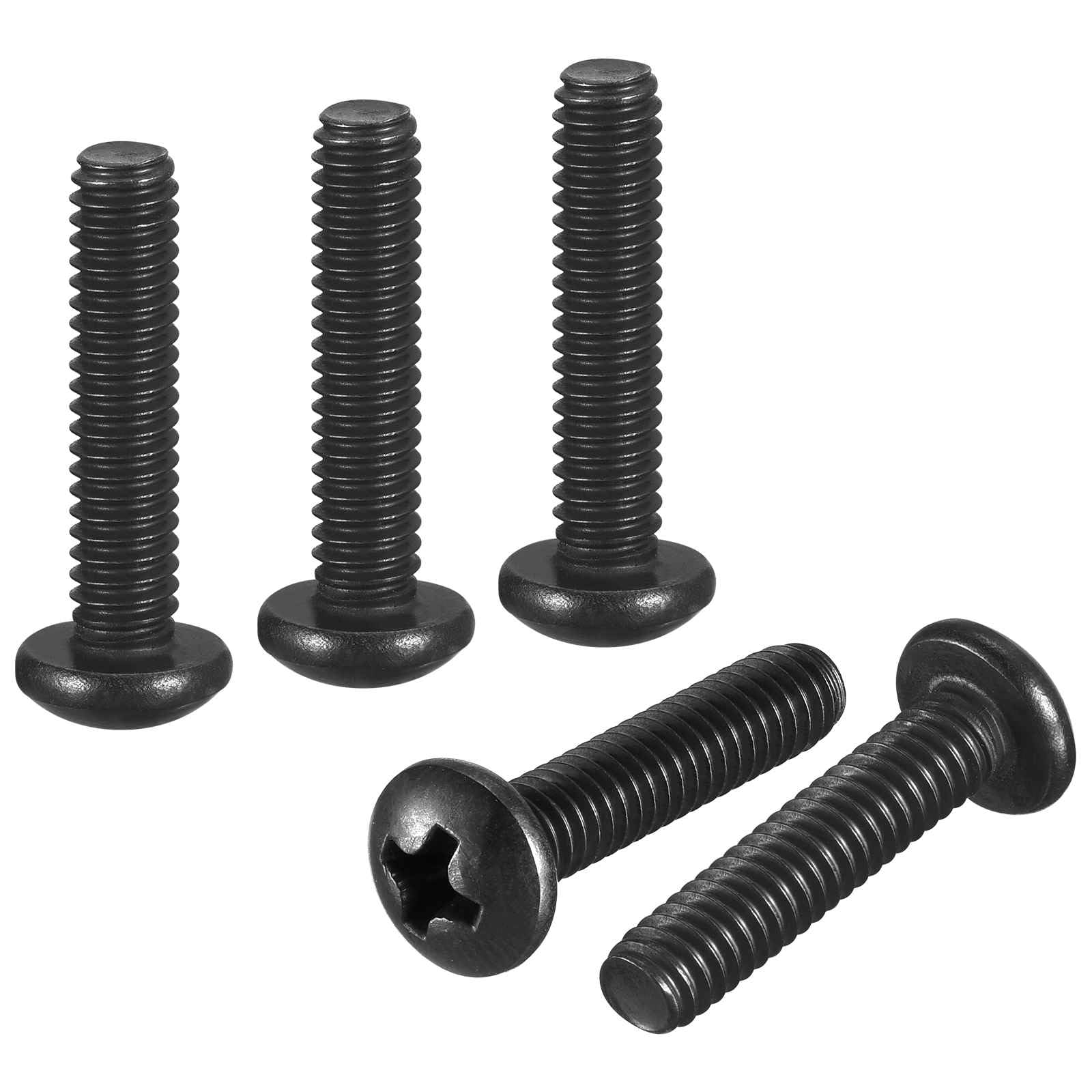 DTGN #8-32x3/4" Pan Head Machine Screws - 50pcs - Good for Machinery - 304 Stainless Steel Phillips Machine Screws Bolts - Black — image 1