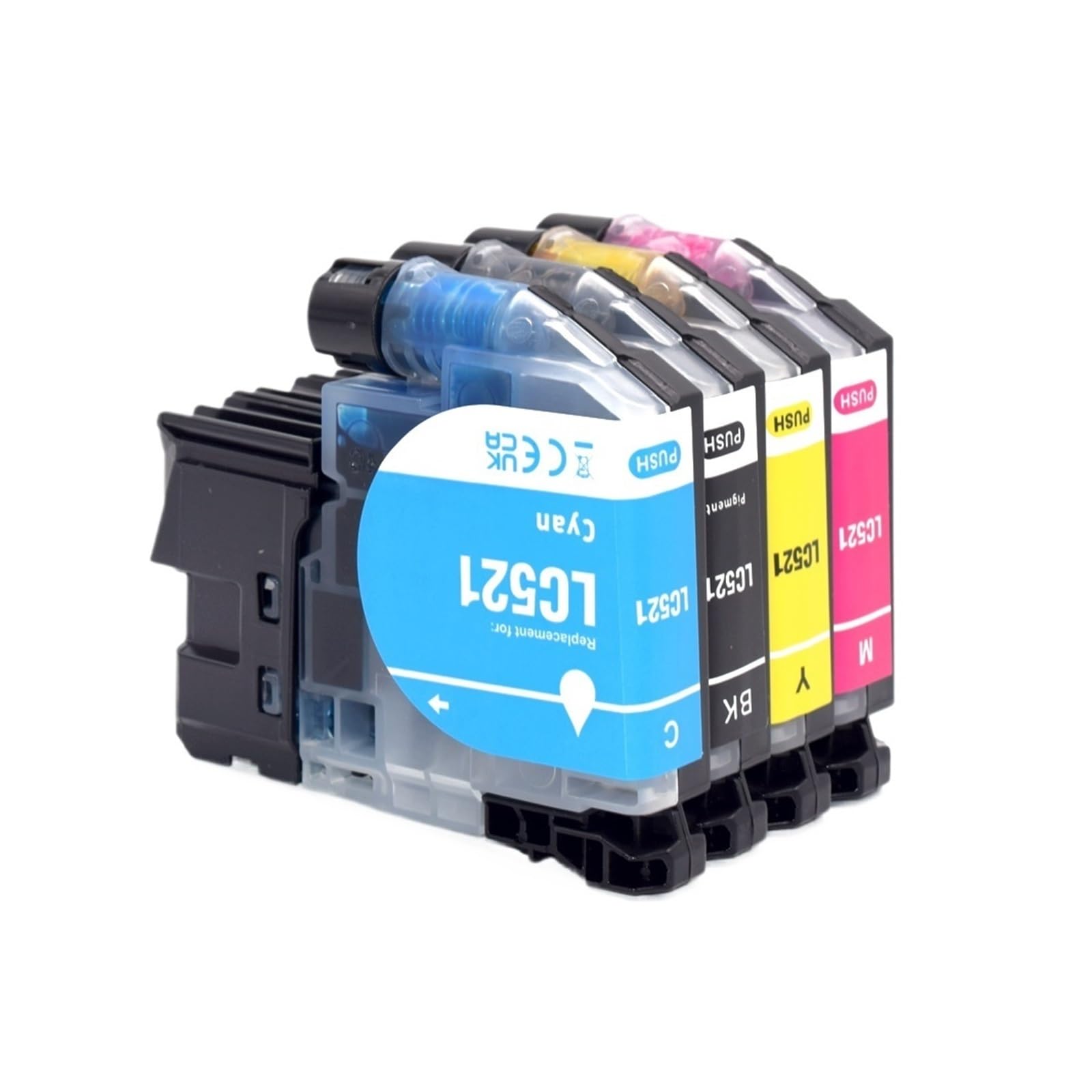 Compatibile con Brother DCP-J1260W LC521 Ink Cartridge | Europa Confezione da 4 J1310DW J1360DW J1460DW 1260 1310 1360 1460 Stampante
