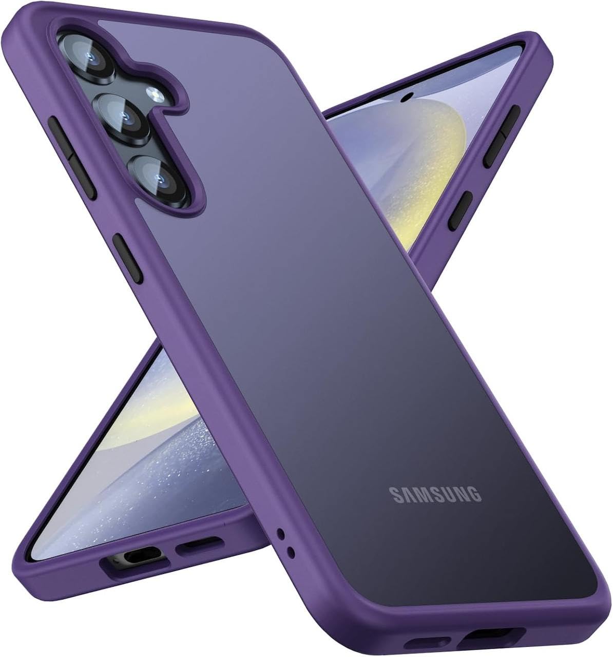 Premium Hülle für Samsung Galaxy S24 – Robust, stoßfest & stilvoll! Airbag-Technologie für Schutz auf Militärniveau. Kratzfest, griffig & sorgt für höchsten Komfort