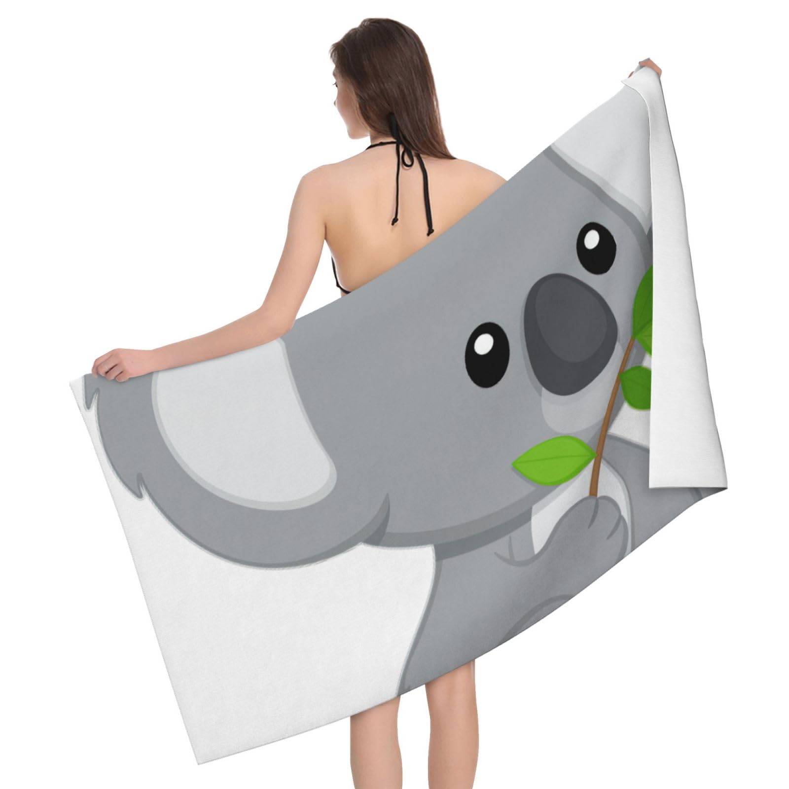 Serviette de bain microfibre pour la douche quotidienne des enfants motif koala doux
