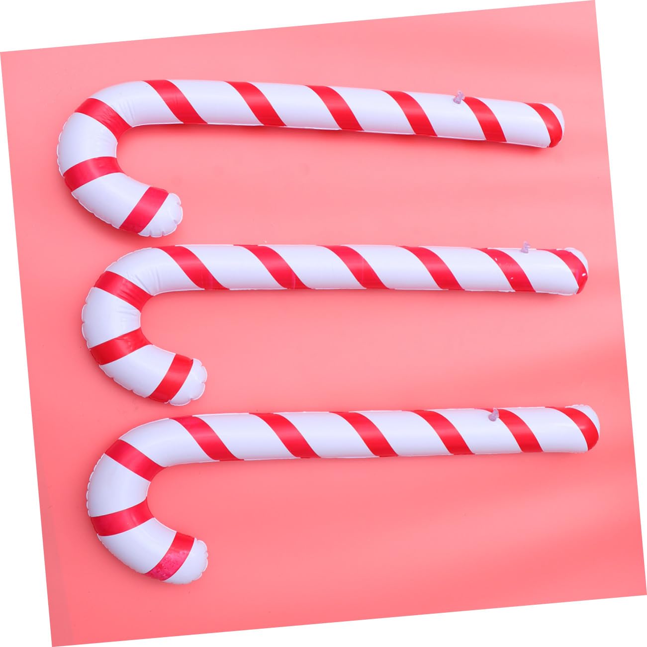 6 Pièces Ballons Canne de Bonbon Gonflables Rouge et Blanc Décoration de Noël pour Fête Anniversaire et Célébrations Extérieures