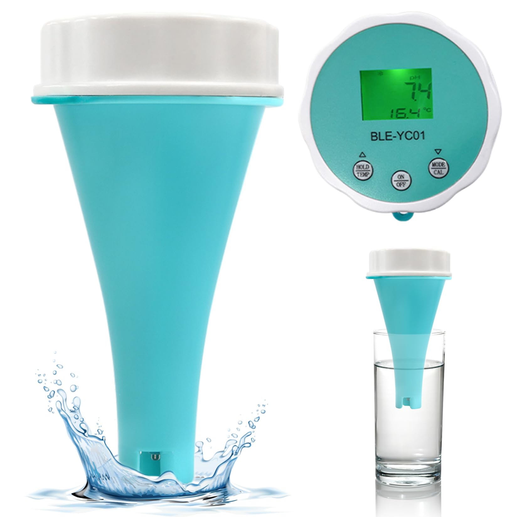 Testeur d'eau de piscine 6 en 1 avec application pour sel et ORP - 8
