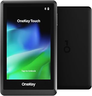 OneKey Touch Crypto Wallet- Internet Isolated Security Bluetooth - Store & Manage Over 5000＋Coins & NFT, 3.1 inch IPS Large Touchscreen Cold Storage Hardware Wallet for Cryptocurrency