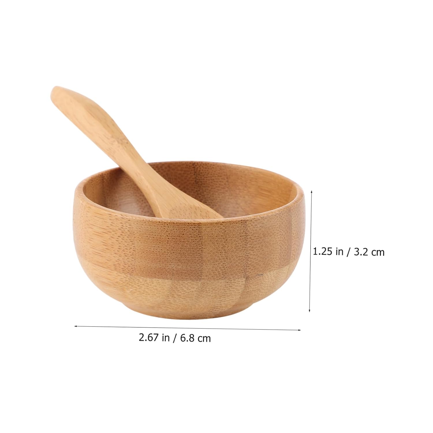 NOLITOY Natural Bamboo Bowl Spoon for Diy Face Mask Mixing Facemask Mixing Bowl Spoon Eco-friendly Skin Care Tool image 4