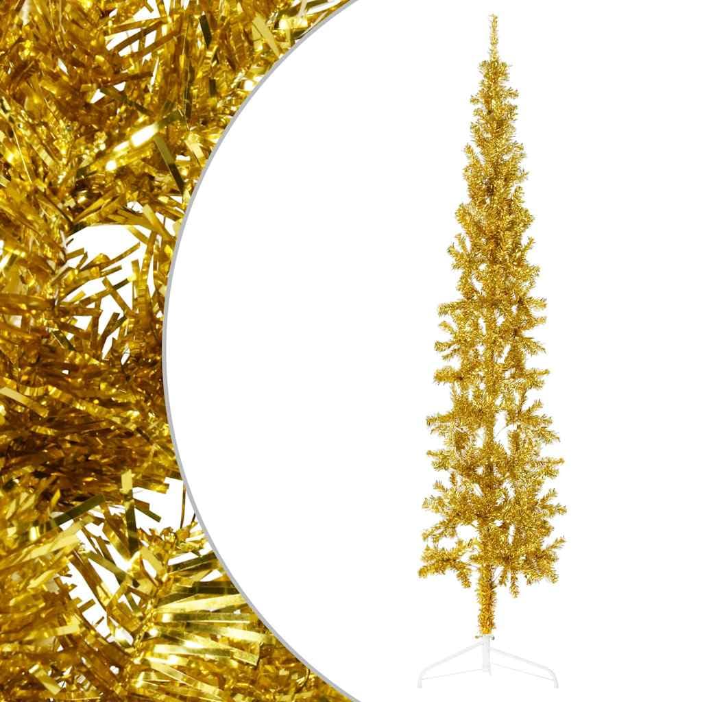 Árbol de Navidad artificial de 240 cm, PVC, ahorro de espacio, reutilizable, para decoración festiva