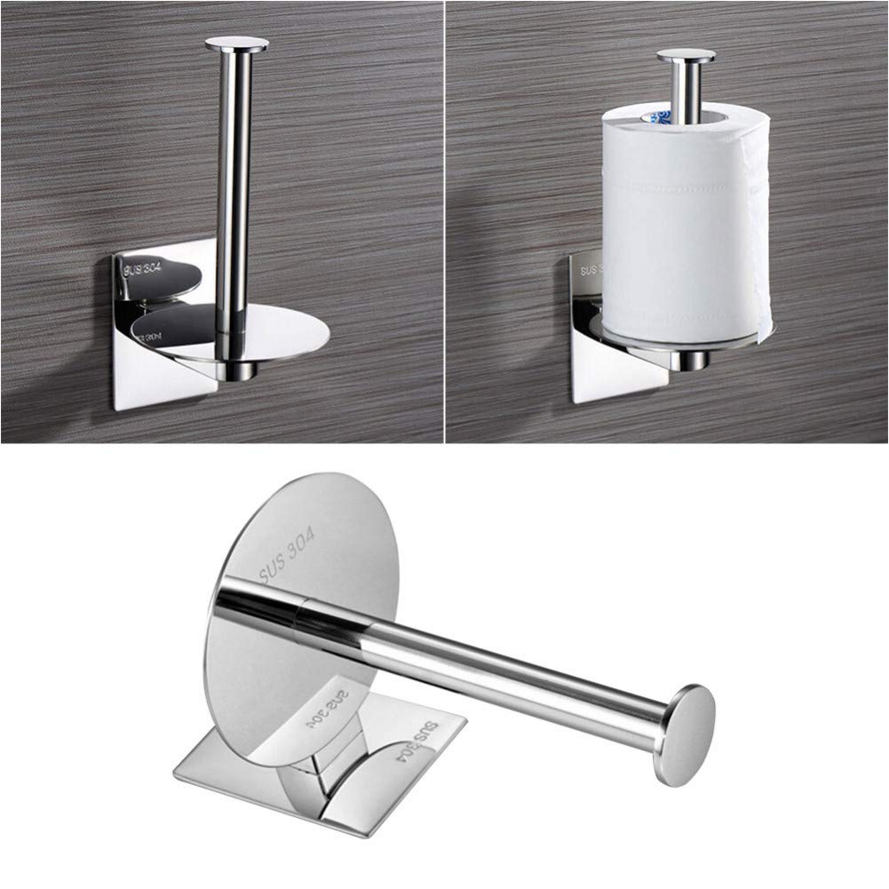 MKYXLN 1Pcs Upright Practical Organizer Stainless Steel Tissue Rack Paper Roll Holder Simple Holder For Store Hotel Home