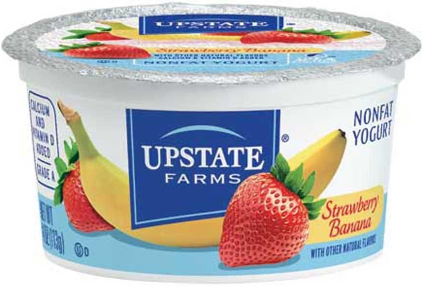 Upstate Niagara Coop Strawberry Banana Rich and Creamy Yogurt, 4 Ounce -- 48 per case.