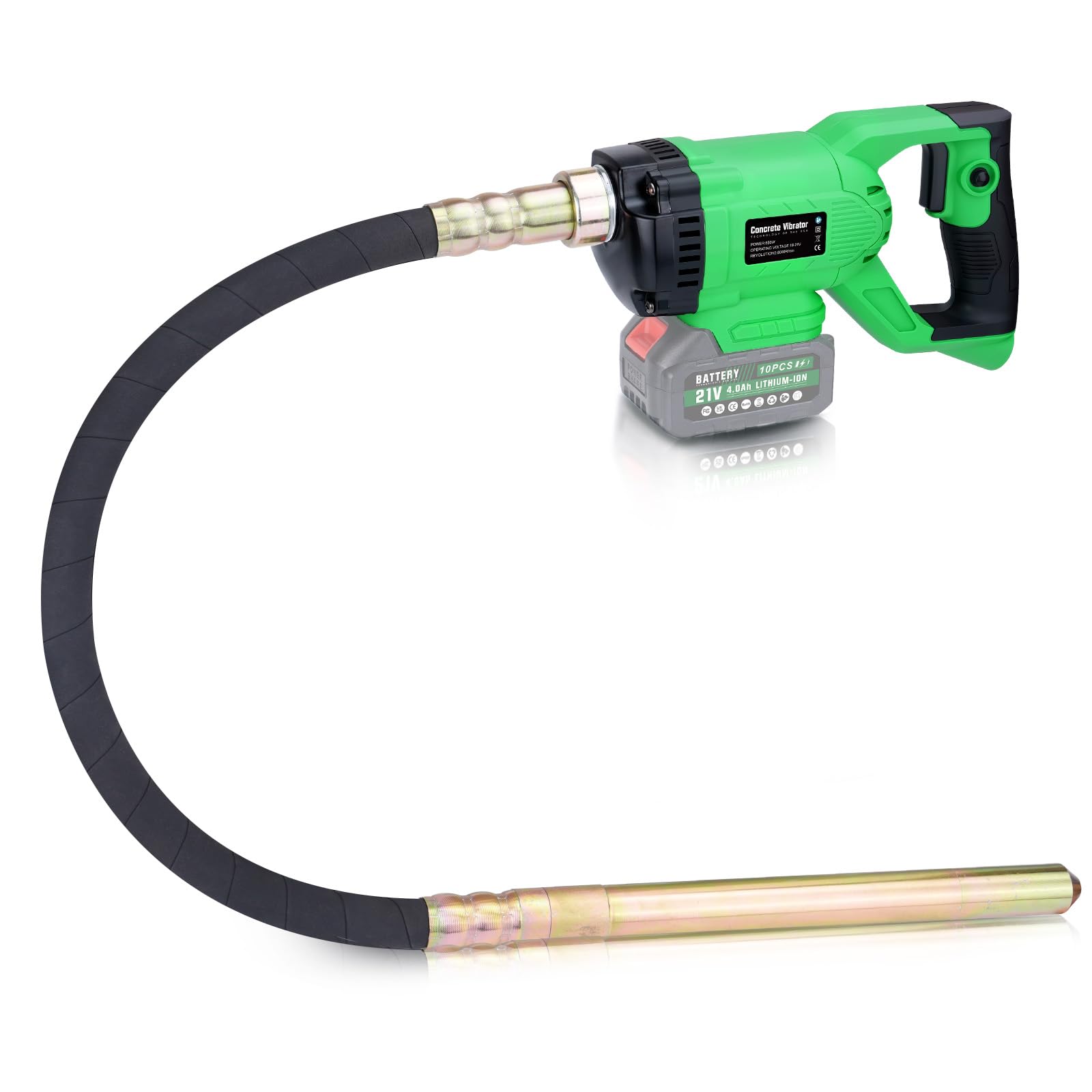 Outils de béton sans fil 18V avec aiguille 35mm pour couler vos dalles de terrasse sans fil