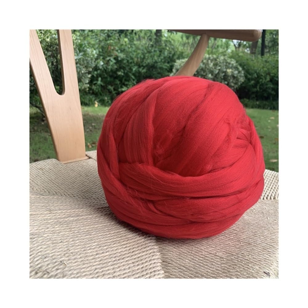 1000 g/Knäuel, weiche Merinowolle, Stricken, Decke, dick, grobe Garne, Handstricken, Spinnen, Häkeln, Nähgarn, Rot