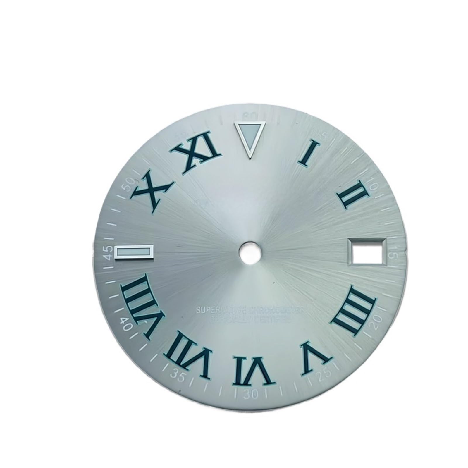 Cadran avec Logo S 28.5mm, 1 pièce, lumière Bleu-Vert, adapté aux mouvements NH35/NH36, pièces de Montre(Gray)