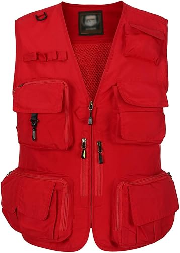 Hbufnha Chaleco de pesca al aire libre chaleco de trabajo unisex caza viaje fotografía safari múltiples bolsillos