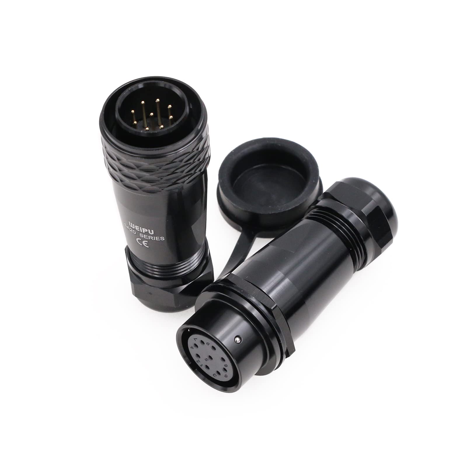 Conector aviación 9 pin M20 impermeable para televisión solar 6