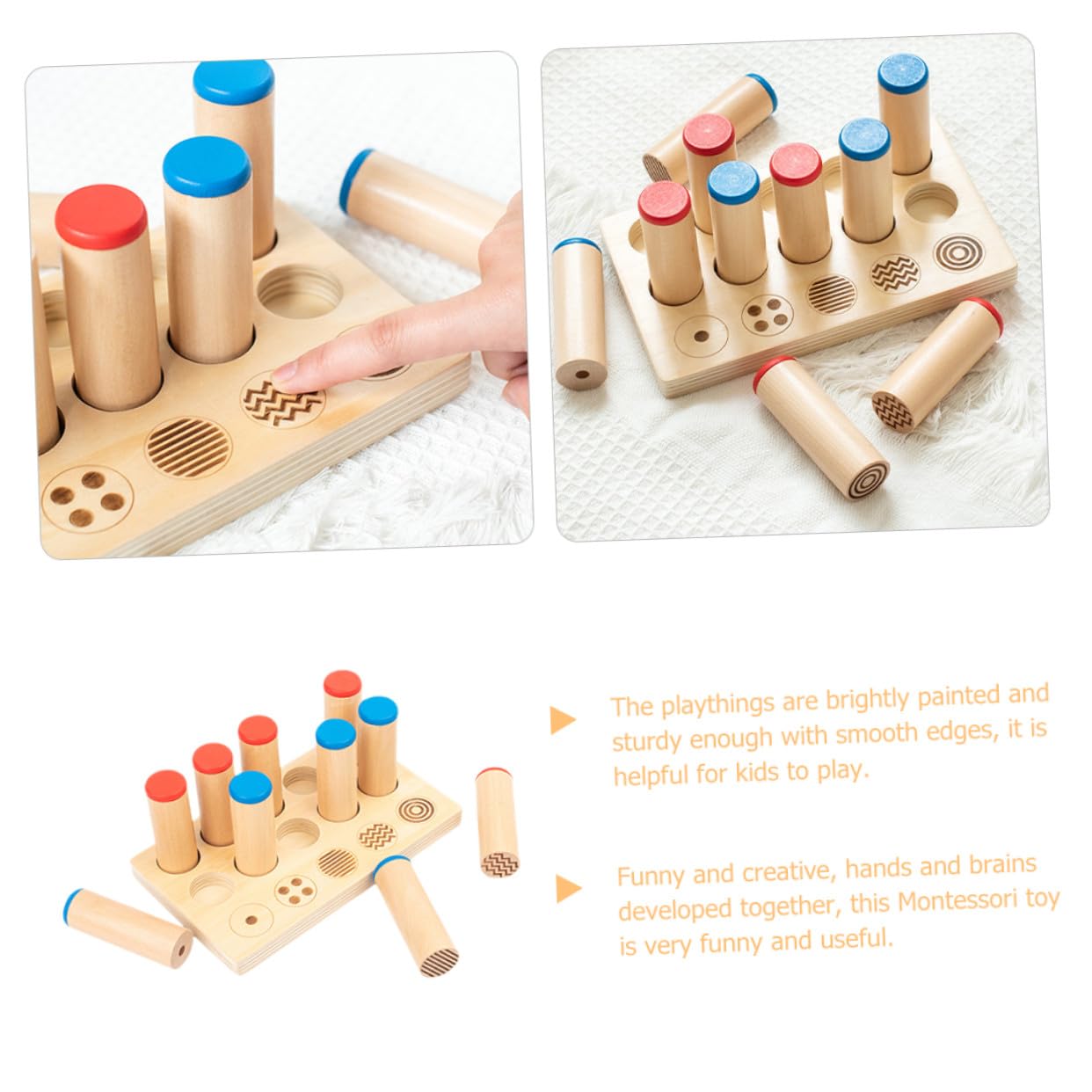 SUPVOX Cilindros de Sonido Educativos de Madera 1 Juego para Niños