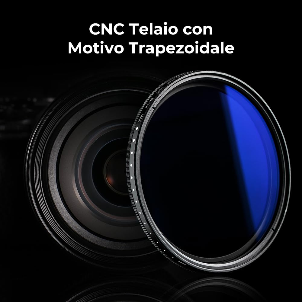 Filtro ND Variabile K&amp;F Concept 62mm - ND2-400 (1-9 Stop) - Vetro Ottico Giapponese Con Nano Rivestimento 18 Strati