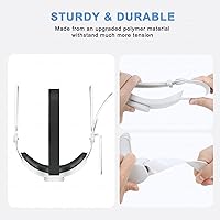 Vista 3 de SUPERUS Correa para la cabeza y almohadilla de silicona para la cara compatible con accesorios OculusMeta Quest 2, mayor comodidad y mantiene tus