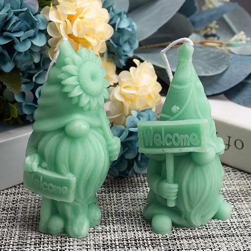 2 velas grandes de Navidad, velas perfumadas de gnomo de Navidad, velas de té, velas de cera de soja, velas de aromaterapia, regalo para fiesta de