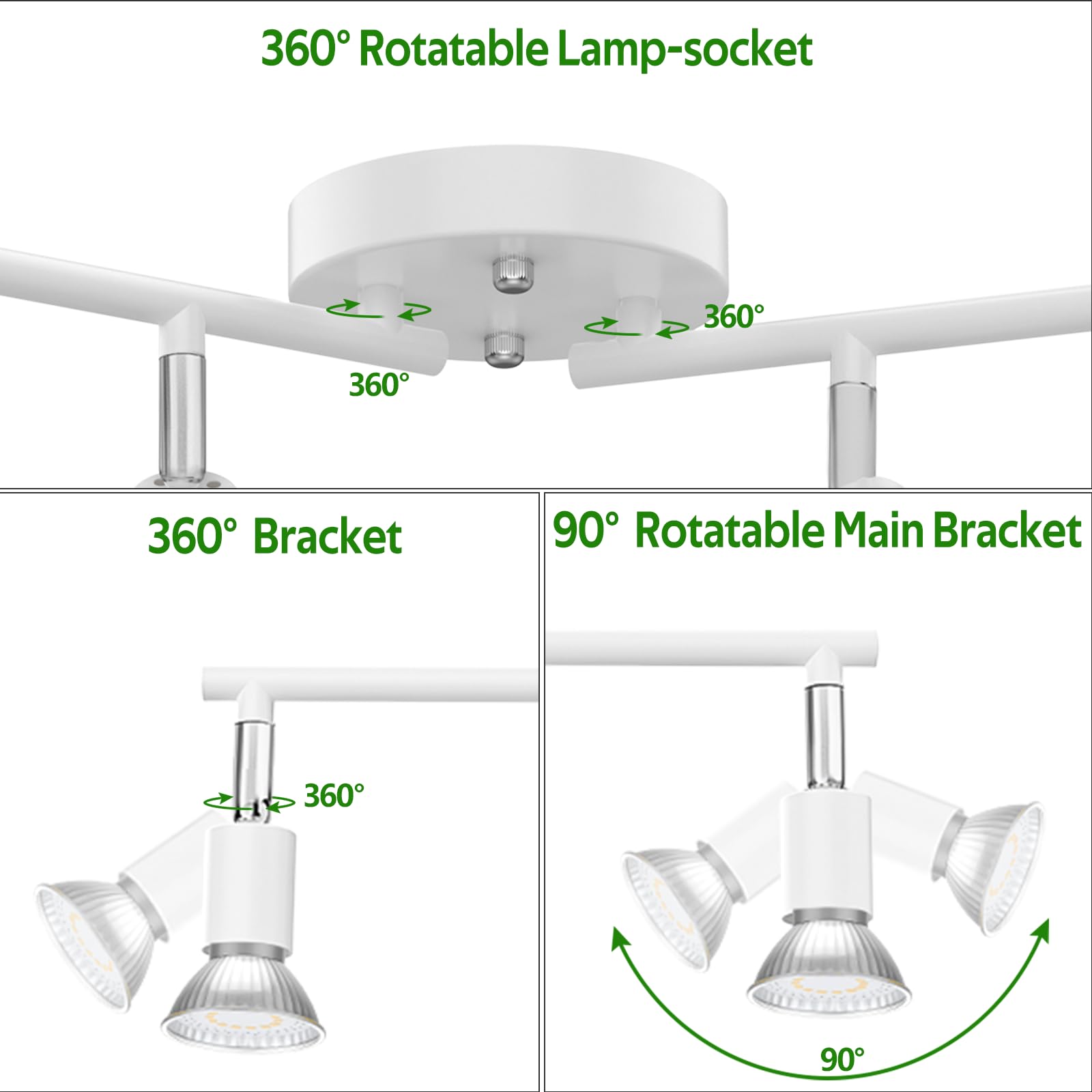 HURYEE Kitchen Lights, 4-Light Ceiling Lighting Kits - Image 2
