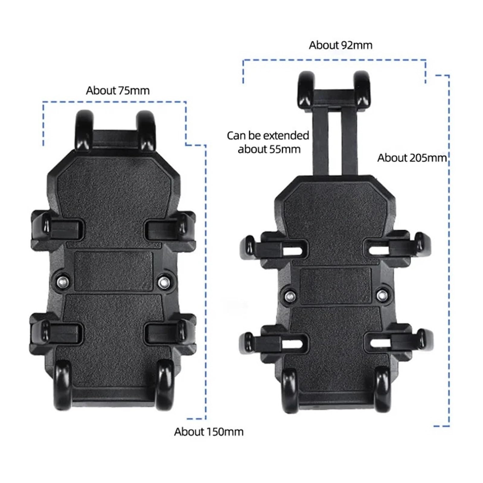 Clip GPS per supporto per telefono per bici da per moto per per cellulare antiurto 4,7-7,1 pollici(A)