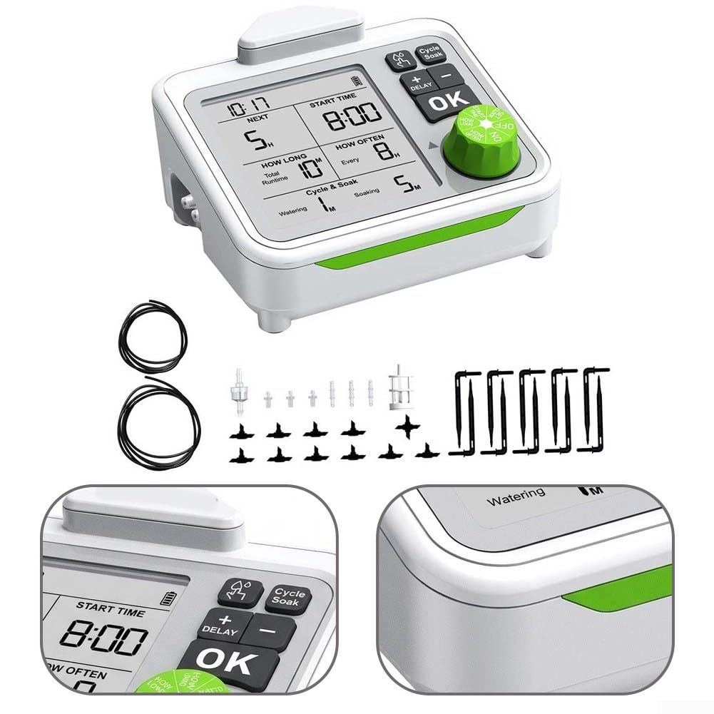 Tropfbewässerung Automatik Set für 20 Töpfe – Bewässerungssystem Zimmerpflanzen Wasserschlauch Drip Irrigation Kit Einfach Installieren Kunststoff