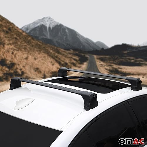Miniatura 2 de OMAC Juego de barras transversales de portaequipajes para Mazda 3 HB 2010-2013  Portabebés para bicicleta, carga, esquí, equipaje, camping y equipo